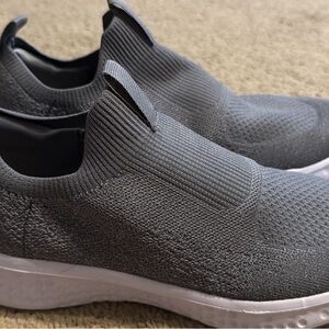 Avia Gray Athletic Slip-On Shoes with Knit Upper